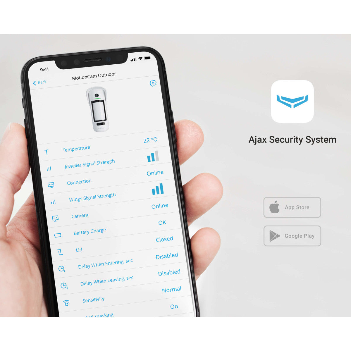 AJAX Bewegungsmelder mit Kamera für Außenbereich - MotionCam Outdoor