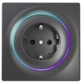 Fibaro Walli Steckdose Outlet type F - Weiß & Schwarz