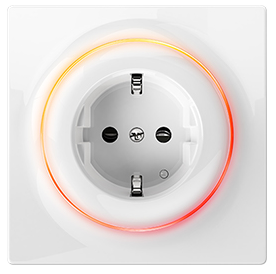 Fibaro Walli Steckdose Outlet type F - Weiß & Schwarz